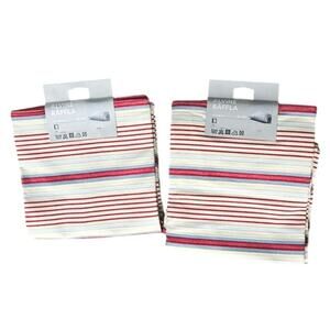 Ikea Alvine Faffla Decorative Pillow Cover 26in x 26in Red Cream